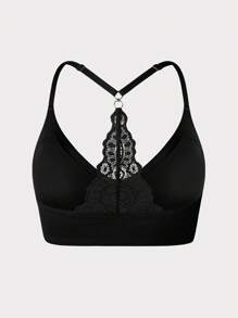 Snug Zone 1pc Women's Seamless Backless Halter Neck Sexy Hollow Out Camisole Top With Cups, Suitable To Wear Outwardly - Black - View 8