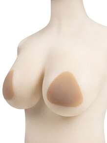SHEIN 1 Pair Plus Size Flesh-Colored Silicone Bra Lift Tape - Brown - View 4