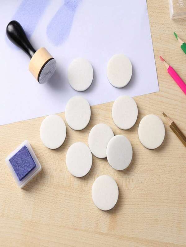 SHEIN Ink Blending Tool Set,Mini Art Blending Tools Include 2 Pcs Round Ink Daubers And 44 Pcs Replacement Foam Pads,Ink Blending Brushes For Card Making,DIY Crafting,Distressing,Painting And More