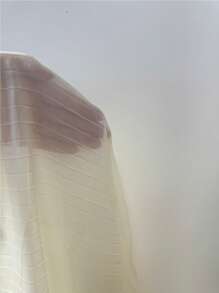 Franclia 2025 加大码女式优雅日常褶皱设计纯色搭配两件套服装，时尚百搭 - 杏色 - 查看 6