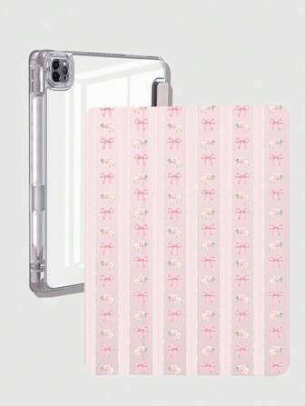 Kawaii 1 Stück Kamelien-Blumen-Muster Schleifen-Dekoration Rosa iPad Hülle, kompatibel mit Apple iPad Air 4. Generation (10,9 Zoll), Apple iPad 7. Generation (10,2 Zoll), Apple iPad Pro 11 Zoll 2020, Apple iPad 8. Generation (10,2 Zoll), Apple iPad Pro 11 Zoll 2021, Apple iPad Air 4. Generation 2022, Apple iPad Pro 11 Zoll (4. Generation), Apple iPad 10. Generation, Apple iPad Air 11 Zoll M2 2024