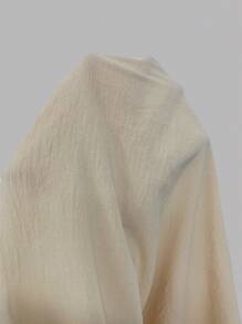 Selianne 女士两件套：优雅单肩无袖不对称下摆修身上衣和宽松直筒裤，休闲夏日度假装 - 杏色 - 查看 7