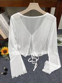 INAWLY Áo khoác cardigan mỏng dài tay size thường dành cho nữ khi đi dã ngoại, du lịch - Nhiều màu - Xem 2
