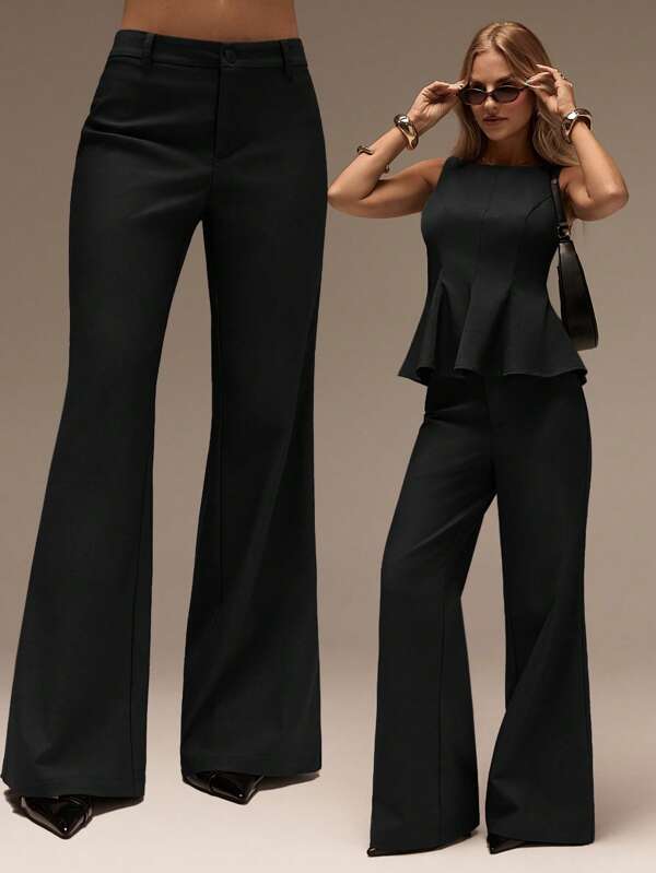 SHEIN Forever 21 Primăvară-Vară Femei Romantice/Bal/Formale/Zi de naștere/Anii '90 /Business Casual/Elegante/Ținute Western/Ieșiri în oraș/Modă/Casual/Haine Y2K/Club/Birou /Cocktail/Vintage/Bodycon/Ținute Rave/Amuzante/Elegante/Bani vechi/Stratwear/Vacanță/Concert country/Serviciu/Modeste/Vacanța de primăvară/Ținute de burlăcițe/Concert/Baddie/Basic/Absolvire/Albastru spălat/Talie joasă/Picior drept/Picior lat/Evazate/Pantaloni