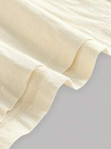 Girlism 少女蓝灰色纯色休闲短裤，纸袋腰纽扣细节，春夏季，适合休闲度假、节日、午餐、音乐节