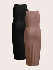 Flirla Summer European And American Cross-Border Sexy Lady's Tank Top High-End Slim Fit Knitted Dress For Women - Multicolor - View 2