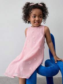 Maija Kids Maija Kids Vestido de niña con top holgado sin mangas y falda de volantes
