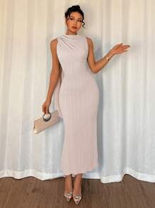 Islaluna Casual Solid Color Loose Long Dress For Women