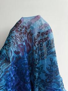 Sweetra Women's Fashion Full-Print Mermaid Tail Skirt - Light Wash - View 4