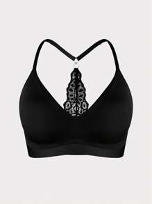 Snug Zone 1pc Women's Seamless Backless Halter Neck Sexy Hollow Out Camisole Top With Cups, Suitable To Wear Outwardly - Black - View 7