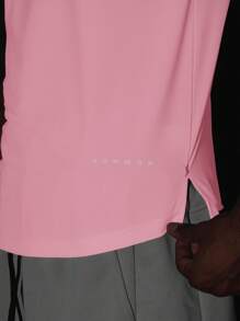 SUMWON Premium Leistungs-Athletik-Trainings Muskelfitness T-Shirt mit reflektierendem Detail für Sport, Laufen, Workout, Gym, Fitness