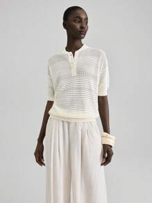 Ontre Cardigan casual in lino da donna, a maniche corte, maglia oversize, comodo per uso quotidiano, nuovo stile 2025