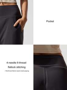 TrendSteals Cloudkiss Women Casual Solid Knit Bodycon Flare Pants - Dark Grey - View 5