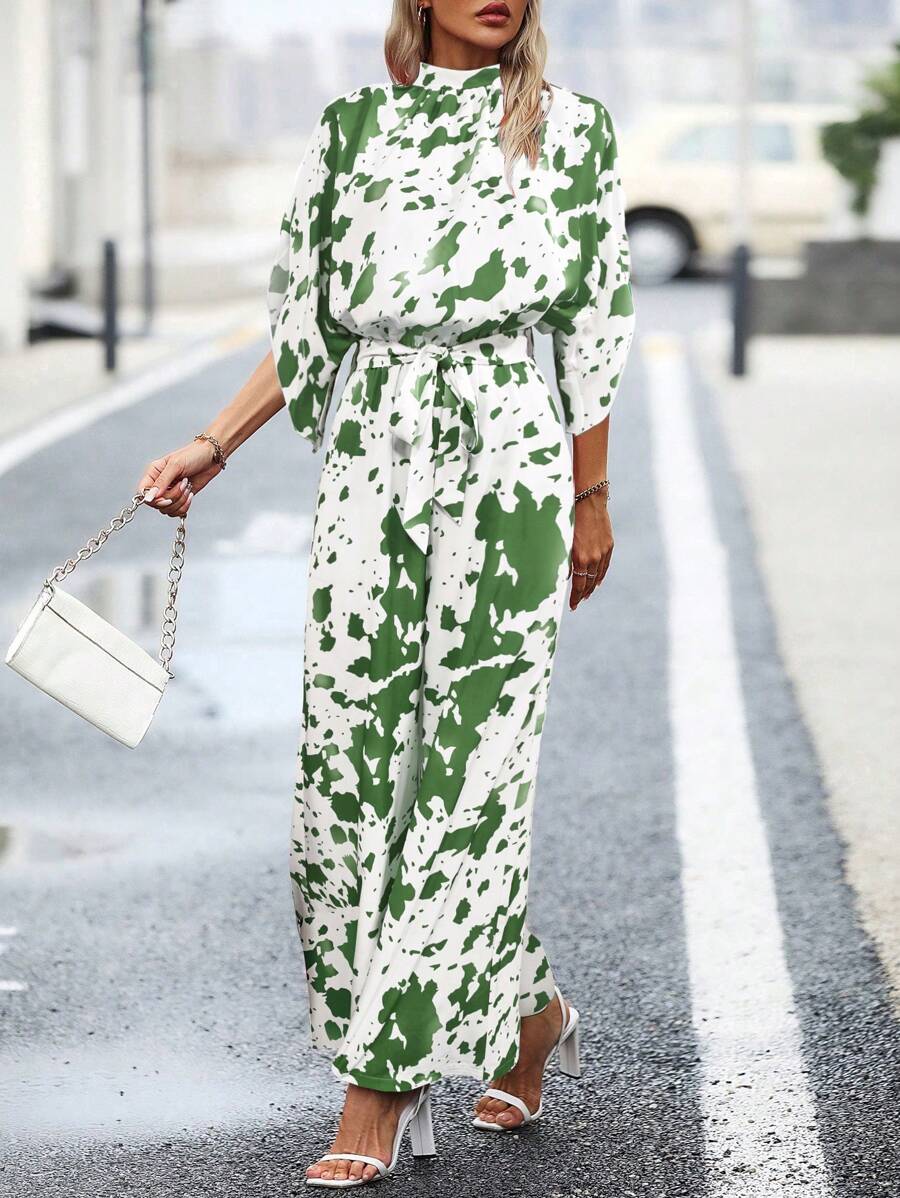 SHEIN Clasi 女士简约系带前连体裤，休闲日常穿着