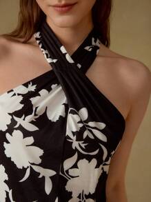 MOTF Classy Blumen Muster Kreuz Tank Top