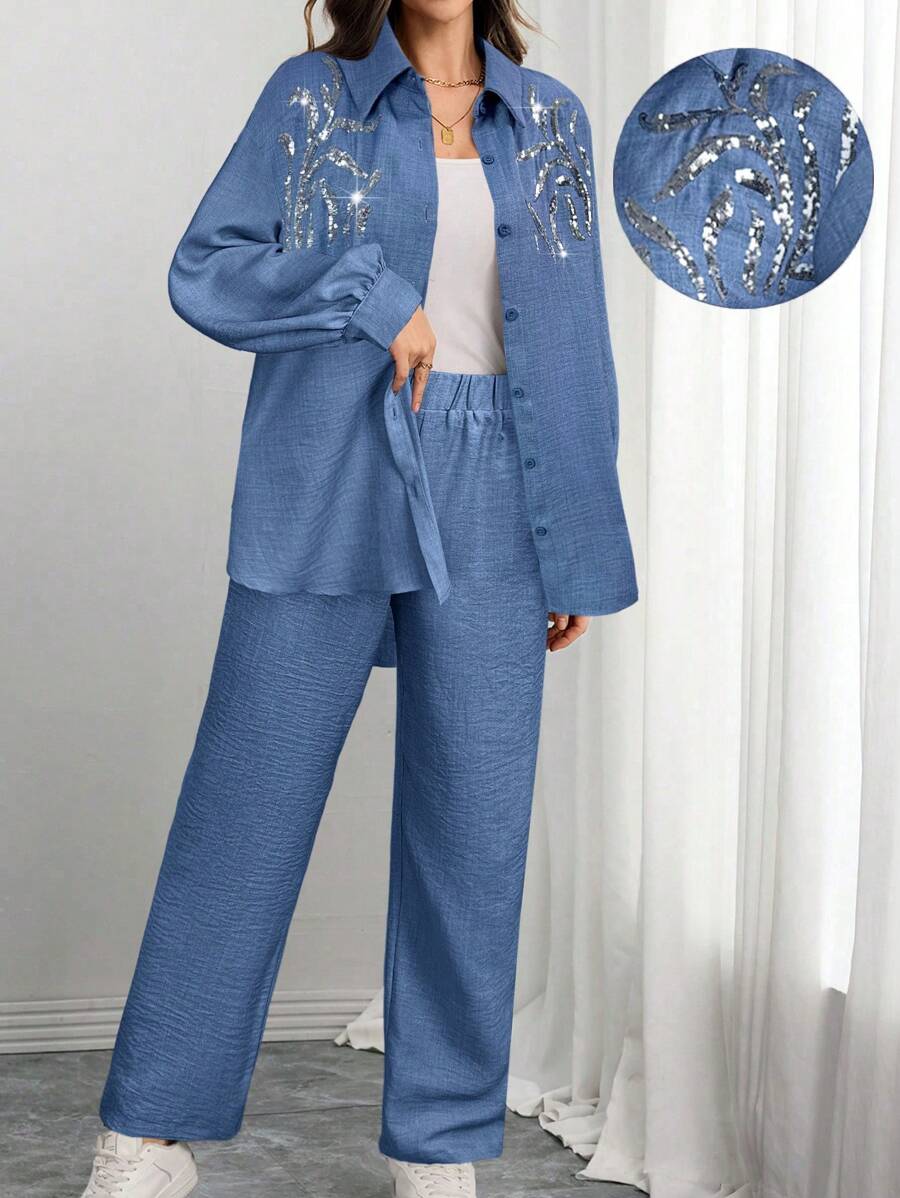 Mulvari Women Two Pieces Outfits For Daily Wear