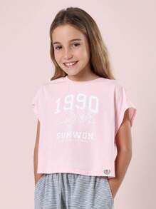SUMWON Conjunto estilo universitario a juego de verano con mariposas, que incluye top corto y shorts de estar en casa, outfit casual de moda primaveral de deporte internacional