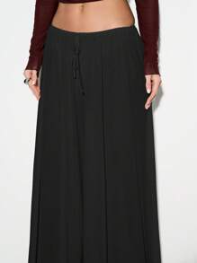 KIZN Pantalones palazzo de pierna ancha, de cintura alta, fluidos, de malla, elegantes para usar por la noche, en el hogar o en festivales y bailes