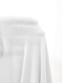 DAZY 2 件女式圆领长袖修身 T 恤和吊带背心套装，春夏、秋季服装学院风上衣 - 白色 - 查看 8