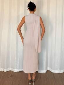 Islaluna Casual Solid Color Loose Long Dress For Women