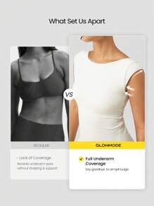 GLOWMODE FeatherFit™ Keep It Classic 高领短袖运动上衣