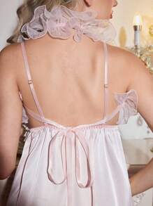 FairyFlirt Coquette Layered Exaggerated Shoulder Decor Matching Ruffled Collar Rococo Lolita Style Lingerie Accessories, Pink