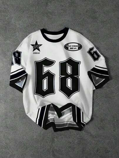 SHEIN Bolty Tween Boy Casual Minimalist Round Neck Short Sleeve T-Shirt, Suitable For Summer