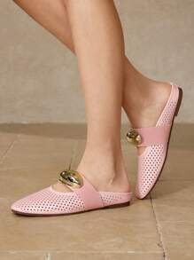 MOTF ZAPATOS PLANOS DE PU CALADOS - Rosa - Ver 8