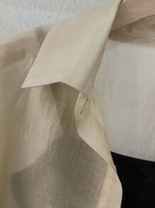 INAWLY Blusa informal de manga larga transparente para mujer, adecuada para actividades al aire libre y vacaciones