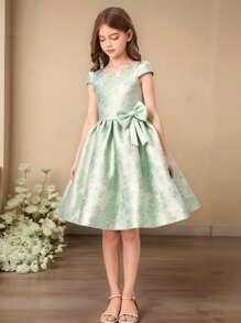 Vestido corto de princesa rosa para niñas, vestido de lujo para presentaciones de piano/orquesta/violín, vestido de cóctel dulce para niños