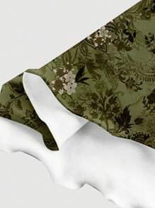 SHEIN MOD 女式印花垂坠领吊带迷你连衣裙