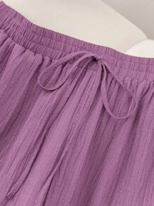 CosyJoli Quần dài công sở mùa xuân hè cỡ lớn cho nữ, phong cách ngày lễ tình nhân, đi làm, đi biển, quần dài thanh lịch, quần dài có túi, quần dài đi biển, quần mùa hè cho sinh viên đại học màu hoa oải hương - Màu Lilac Tím - Xem 5