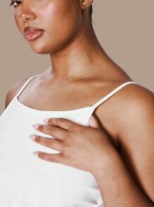 MUSERA Plus Fitted Strappy Stretchy Cami Top , Holiday, Elegant, Casual Autumn Winter Fall