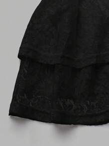 Sweetra Women's Summer Holiday Lace Embroidered Multi-Layered Skirt Y2K  For Holiday Party