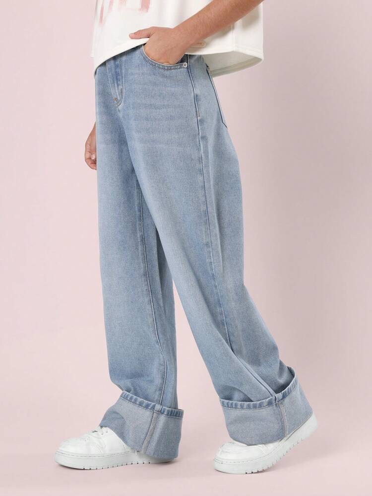 Wide Leg High Waisted Baggy Relaxed Fit Jeans