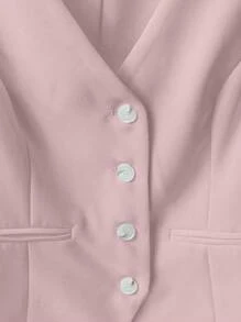 GlowEve Women's Stylish V-Neck White French Retro Fashion Elastic Waist Short Tank Top