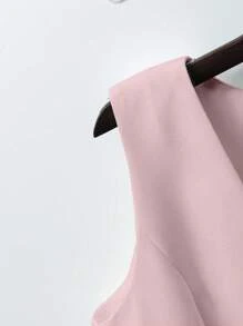 GlowEve Women's Stylish V-Neck White French Retro Fashion Elastic Waist Short Tank Top