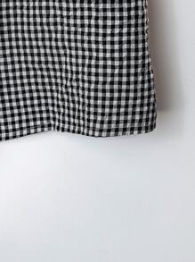 Linhara Plus Size Women's Round Neck Plaid Cap Sleeve Shirt And Elastic Waist Wide Leg Pants Two Pieces Casual Outfit, For Spring Summer