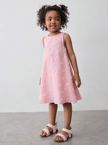 Maija Kids Maija Kids Vestido de niña con top holgado sin mangas y falda de volantes
