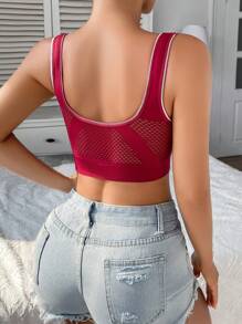 SHEIN 1pc Women Seamless Undergarment Bra - Red - View 2