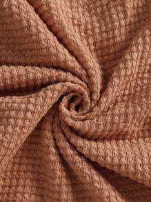 SHEIN LUNE Große Größen Lässig Urlaub asymmetrischer Kragen T-Shirt mit Seestern Deko - Braun - Übersicht 7