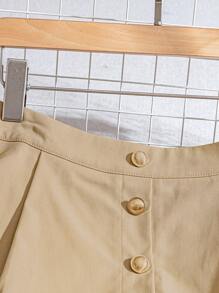 Franclia High-End Brown & White Color Block Skirt For Women Fall Cloth For Women - White - View 5