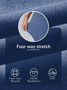 Flexra Plus Size Women's Dark Wash Drawstring Skinny Jeans - Dark Wash - View 4