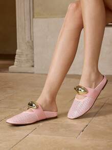 MOTF ZAPATOS PLANOS DE PU CALADOS - Rosa - Ver 7