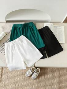 Shorts casuales de verano para niño con estampado de letras de unicolor