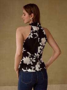 MOTF Classy Blumen Muster Kreuz Tank Top