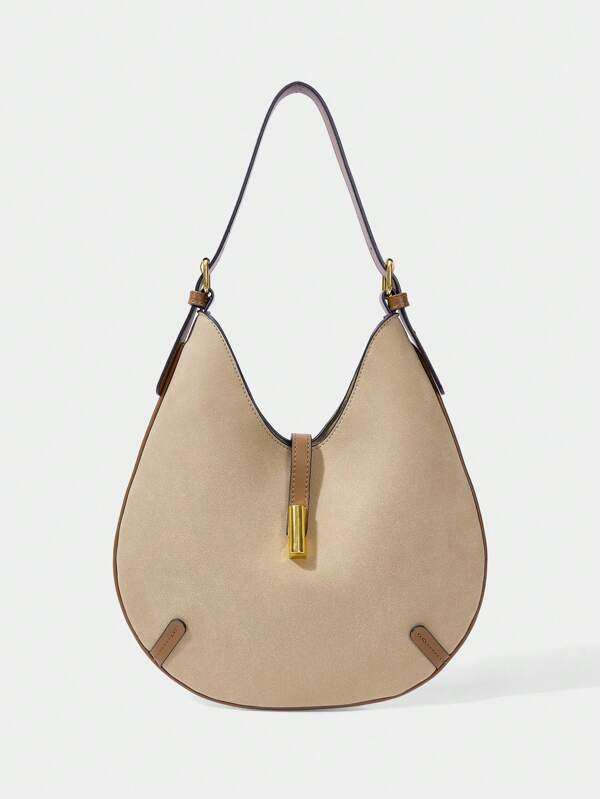 SHECARRY Women Sholuder Bags Suede Leather Autum Winter School Travel Commute Work Elegance Exquisite