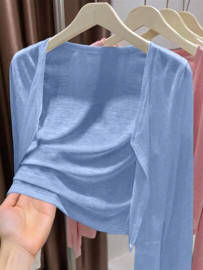 INAWLY Women's Lightweight Solid Color Cardigan For Spring/Summer Fall Winter Cloth For Women