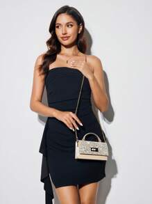 SHEIN BAE Women's Glamorous Sequin Design Handbag - Gold - View 6