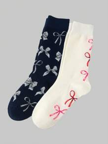 ROMWE Kawaii Calcetines para mujer de media pantorrilla, minimalistas y prácticos multifuncionales